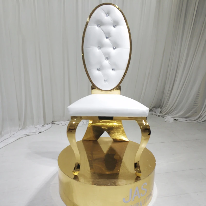 

Китайская Фабрика продает Горячие свадебные стулья для банкетов в отеле оптом покрытые золотом кожаные обеденные стулья из нержавеющей ст...