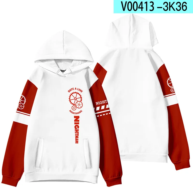 

Anime Date A Live Cosplay Costume Tobiichi Origami Tokisaki Kurumi Hoodies 3D Women Men Hoodie Sweatshirt Casual Tracksuits