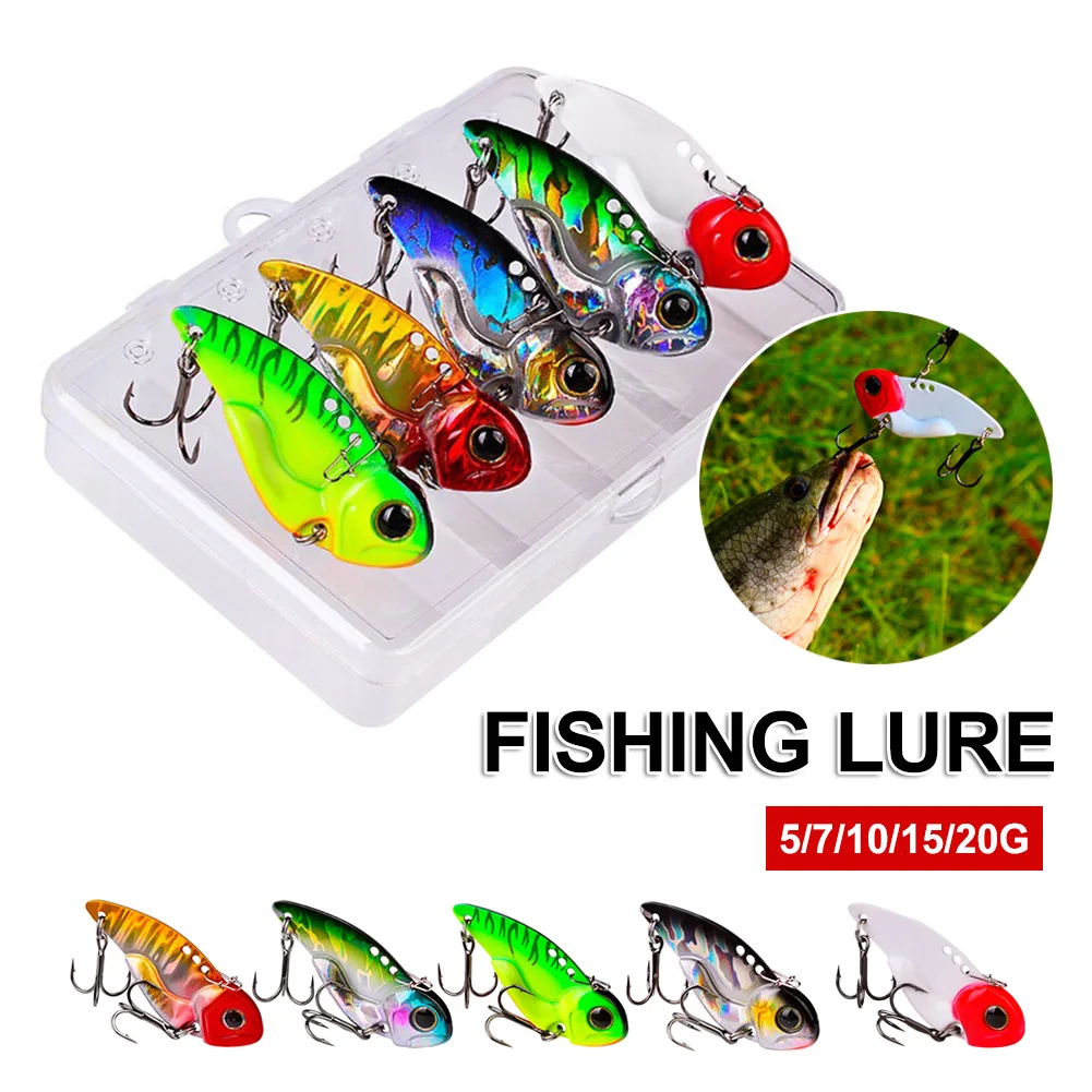 

Metal Vib Fishing Lures Sinking Vibration Baits Artificial Hard Bait Lifelike Swimbait for Saltwater Freshwater Fishing Tackle