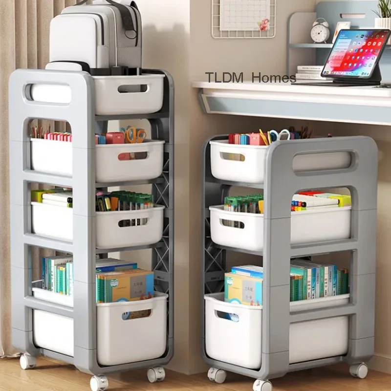 Ящик для книг кухонная тележка бытовая хранения узкая на колесиках красоты Carrito
