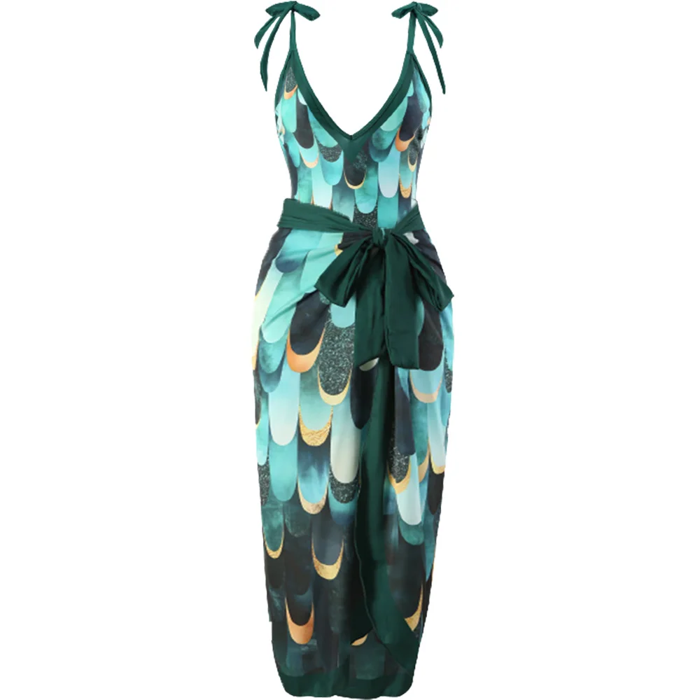 

2023 New Lace Up One-piece Swimsuit for Women Deep V Holiday Beachwear Designer Bathing Suit Summer Surf Wear