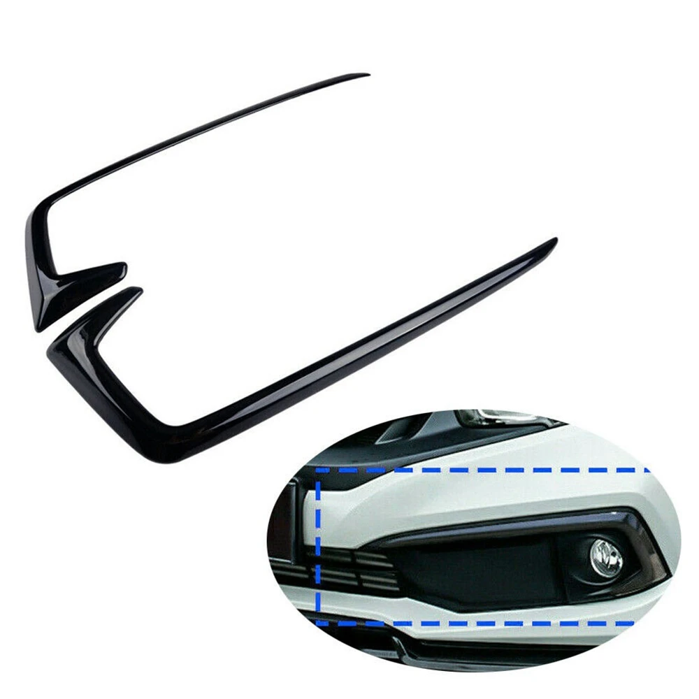 2 шт. глянцевые черные передние противотуманные светильник ры для Honda Civic 2019-2020 |