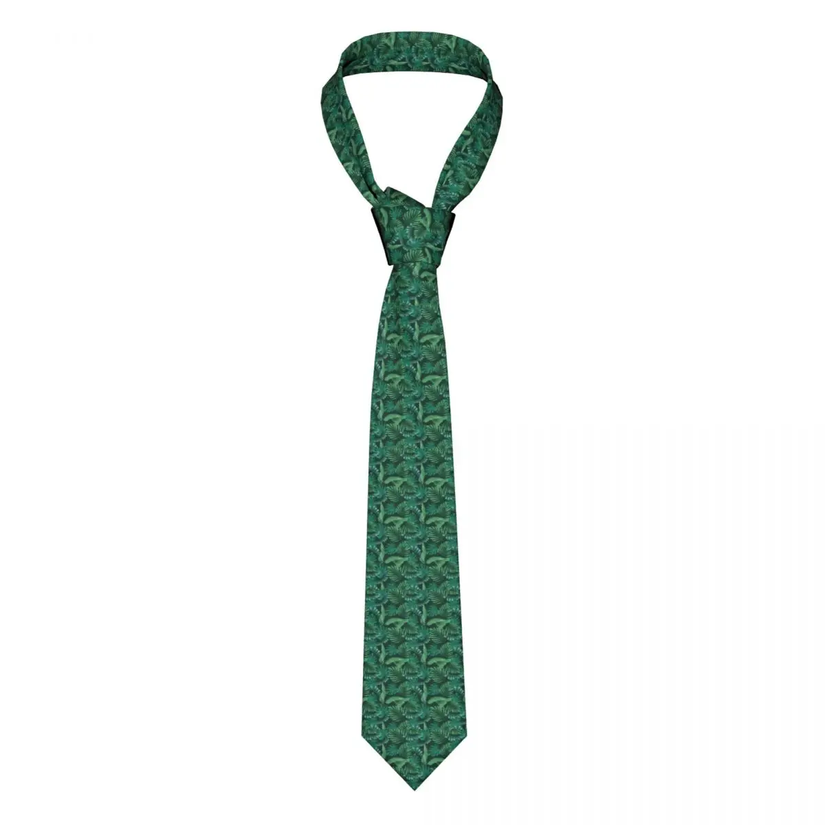 

Green Palm Leaves Tie Tropical Leaf Print Formal 8CM Neck Ties Men Gift Shirt Vintage Cravat