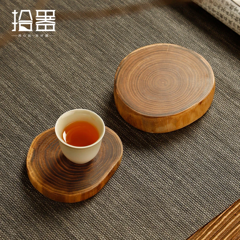 

Креативный коврик для чая из массива дерева, поднос для чая из кислого дерева в стиле ретро, домашний изолированный коврик для чая, коврик для чая ручной работы