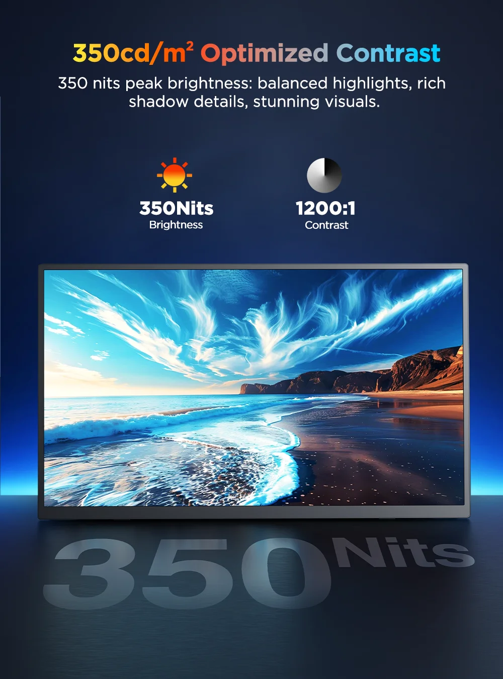 Фото Портативный монитор UPERFECT UColor J1 4K с сенсорным экраном 15,7 дюйма, расширенный экран для ноутбука, USB-C, HDMI, игровой дисплей для ПК с подставкой №4