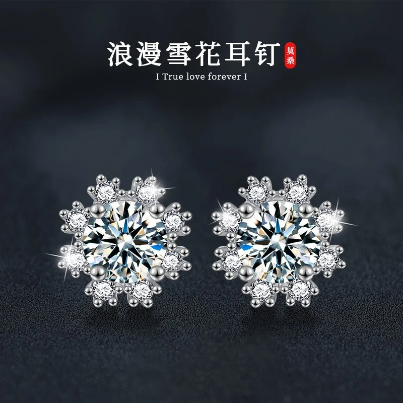 ZFSILVER модные серьги из серебра 925 пробы с муассанитом классический модный дизайн