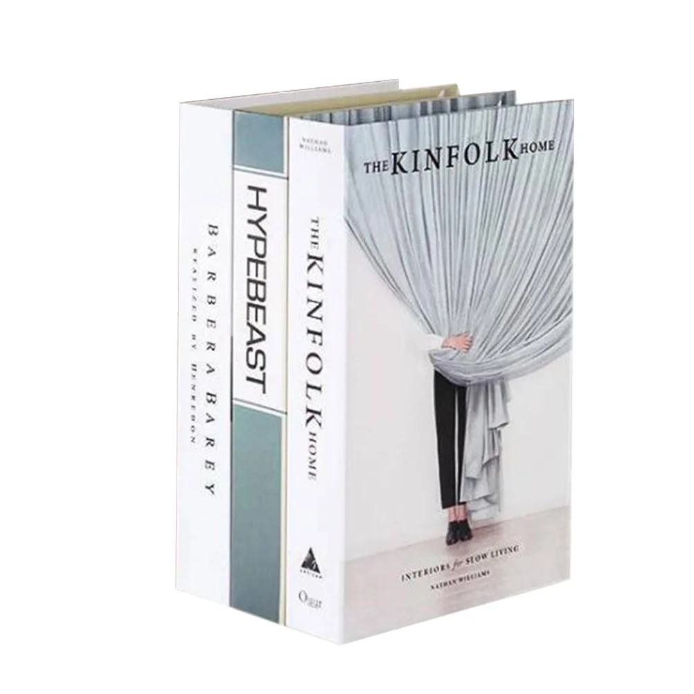

3 Pcs Decor Book Hotel Fake Dinner Table Prop Model Photo Props Tabletop Bookshelf Christmas Ornament Decorating
