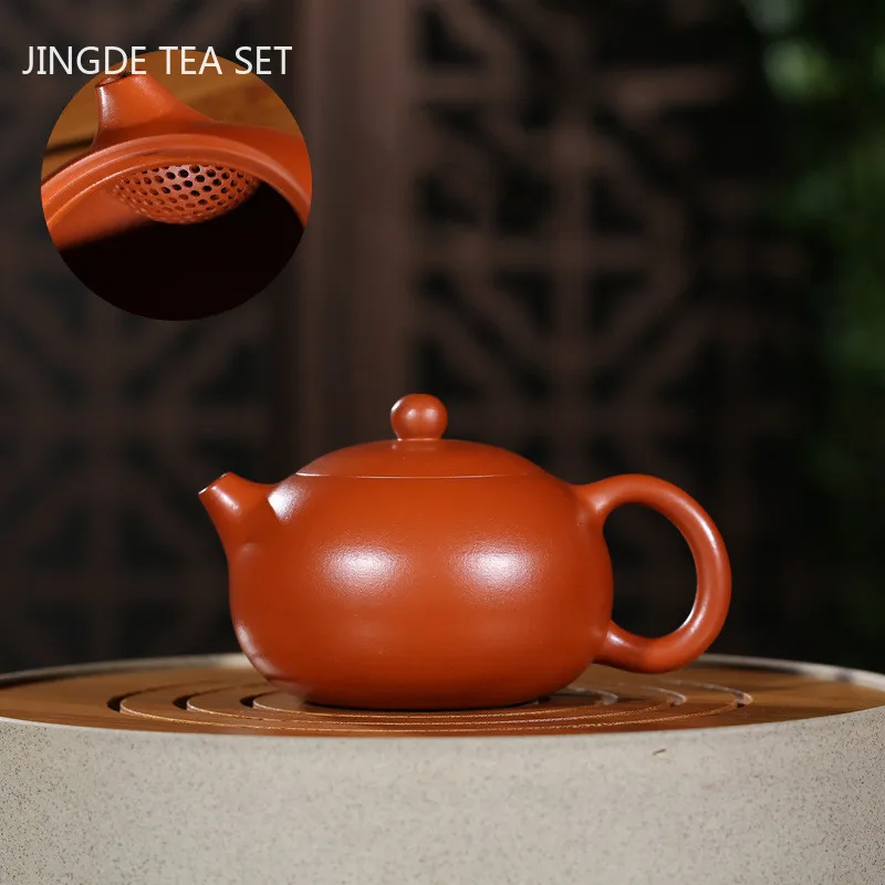 

Chinese Yixing Purple Clay Teapot Handmade Ball Hole Filter Beauty Kettle Zisha Raw Ore Zhu Mud Tea Pot Customized Tea Set 170ml