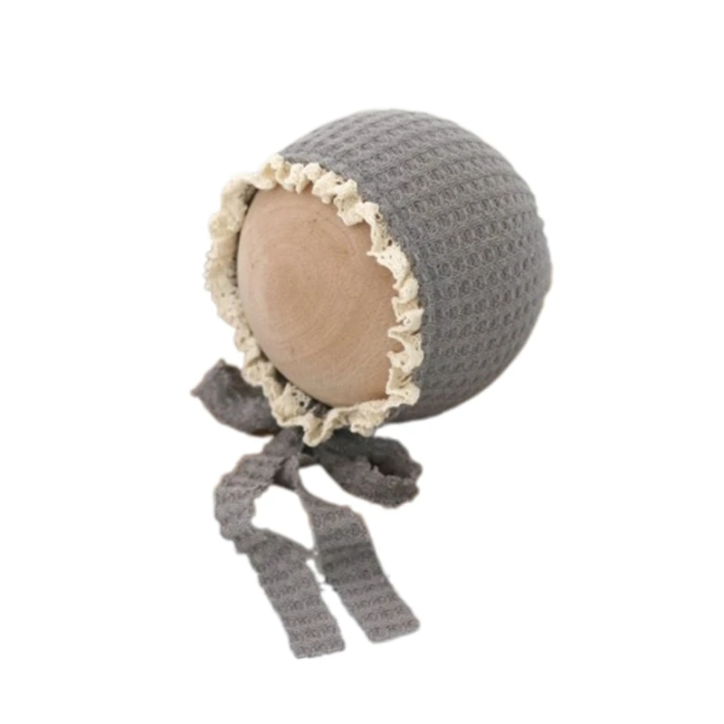 

Baby Boy Girl Photo Prop Cute Posing Hat Baby Waffle Lace Hat with Strap