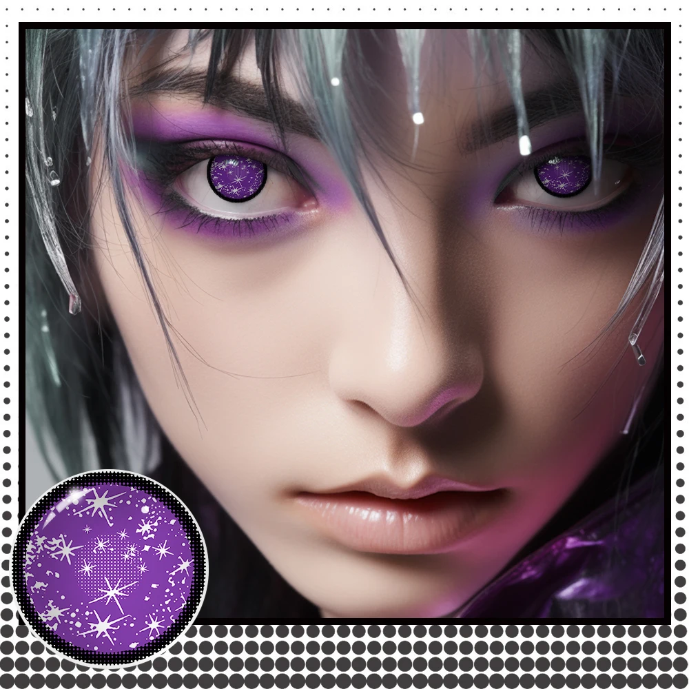 VISUASHOW Косплей Аниме контактные линзы для глаз половина года Хэллоуин маскарад