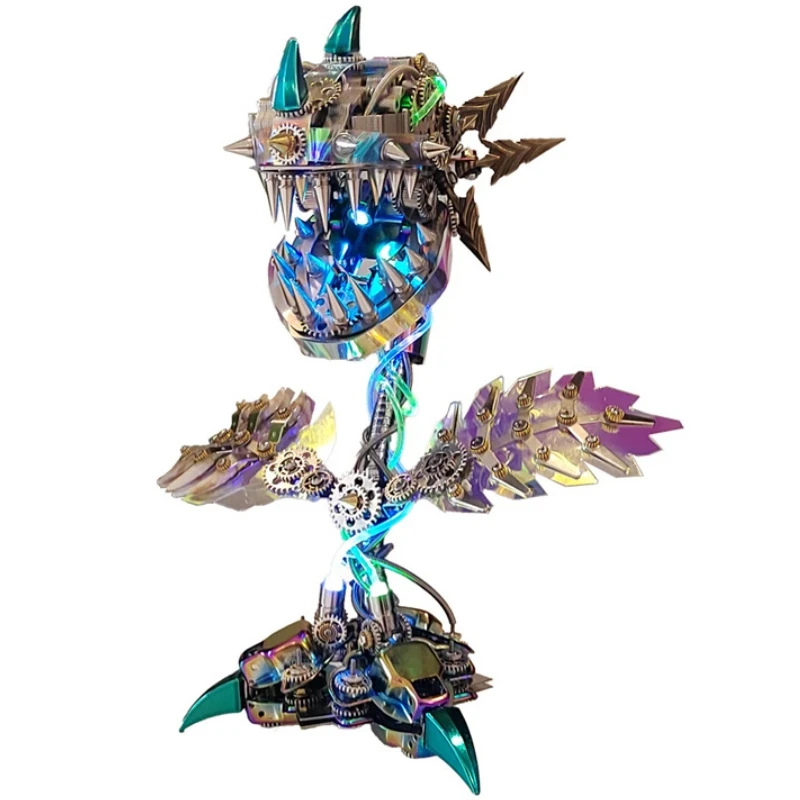 Набор металлических моделей с растением пираньи и цветком сделай сам стимпанк