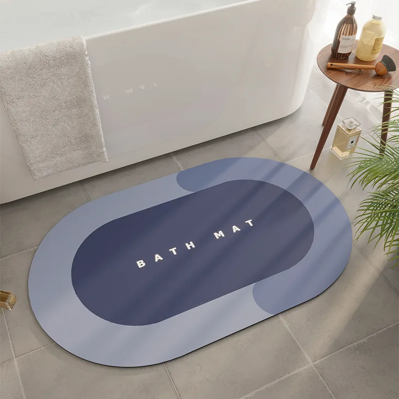 

Super Absorbent Bath Mats Quick Dry Rugs Non-Slip Diatommud Rubber Door Mat Toliet Bathroom Entrance Doormats Esay Clean