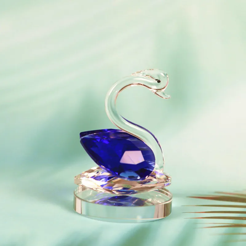 

Wedding Souvenirs for Guests Crystal Glass Swan Artificial Flower Gift for Girlfriend Boyfriend Valentines Day Gift To A Girl