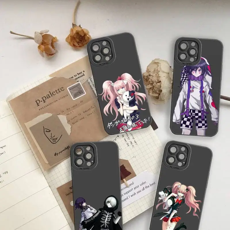 

danganronpa game Phone Case For iPhone 13 12 11 Pro MAX Mini X XS XR 7 8 Plus Camera Lens Liquid Silicone