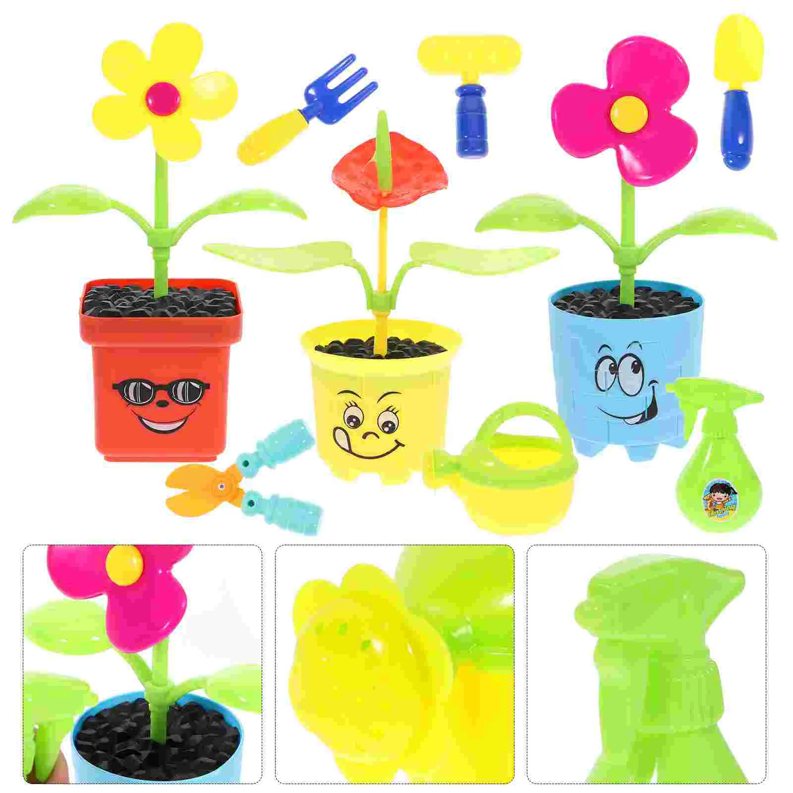 

Игрушки для детей, цветок, маленький садовый инструмент для посадки ребенка, набор из мочалки для полива для родителей и детей, садоводство