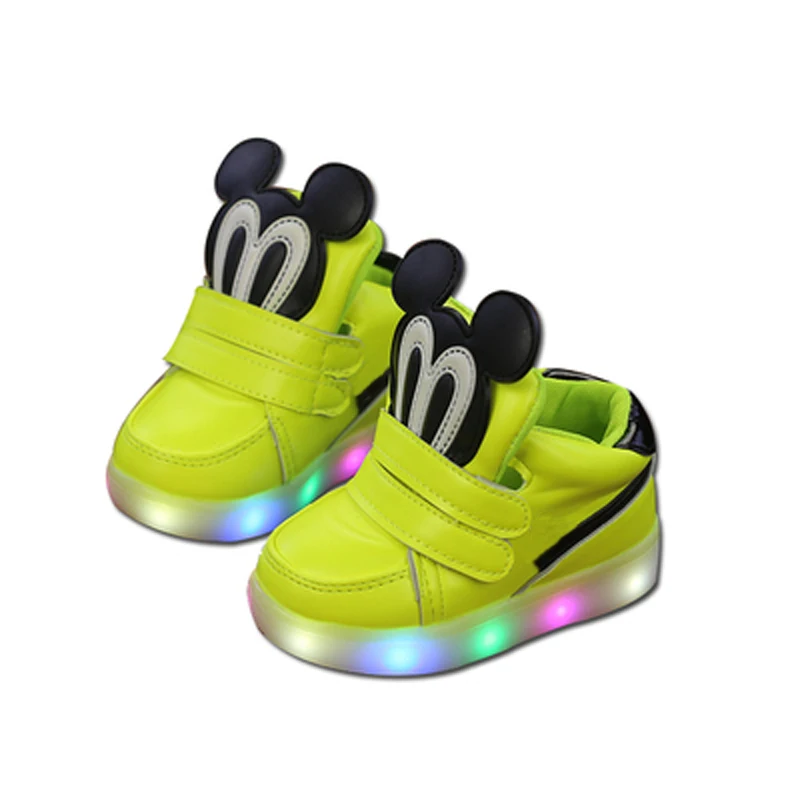 European Lovely Cartoon Colorful Children Casual Shoes LED Lighted Kids Boots Sneakers Classic Baby Boys Girls Shoes Tennis