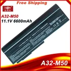 6600mAh Аккумулятор для ноутбука Asus N53 A32 M50 M50s N53S N53SV A32-M50 A32-N61 A32-X64 A33-M50