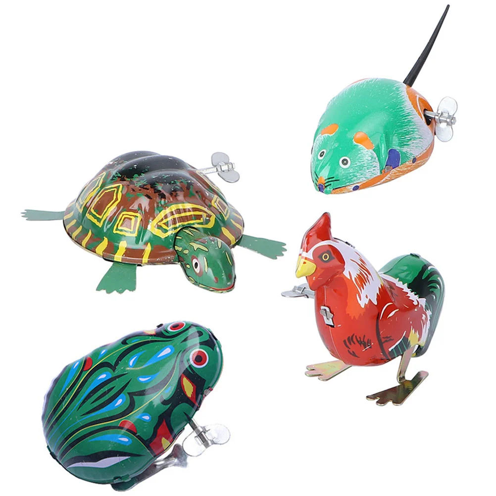

Toys Wind Up Toy Clockwork Animal Kids Jumping Metal Walking Frogs Tin Turtle Party Frog Vintage Animals Filler Cochain Stuffers