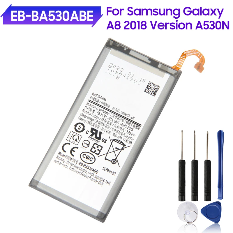 Аккумулятор для телефона, Оригинальная батарея для Samsung A8 2018, версия A530N, 5000 мАч