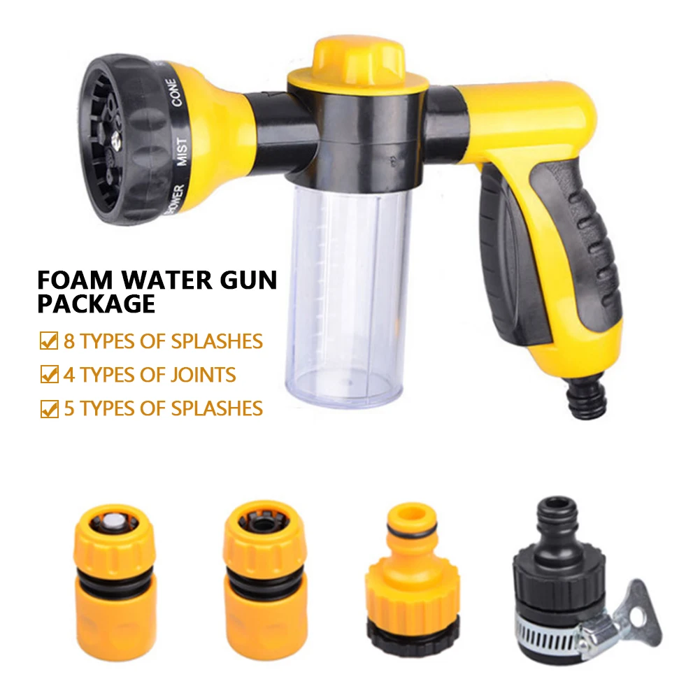 

Portable Auto Foam Lance Water Gun High Pressure 3 Grade Nozzle Jet Car Washer Sprayer Cleaning Tool Automobiles Wash Tools