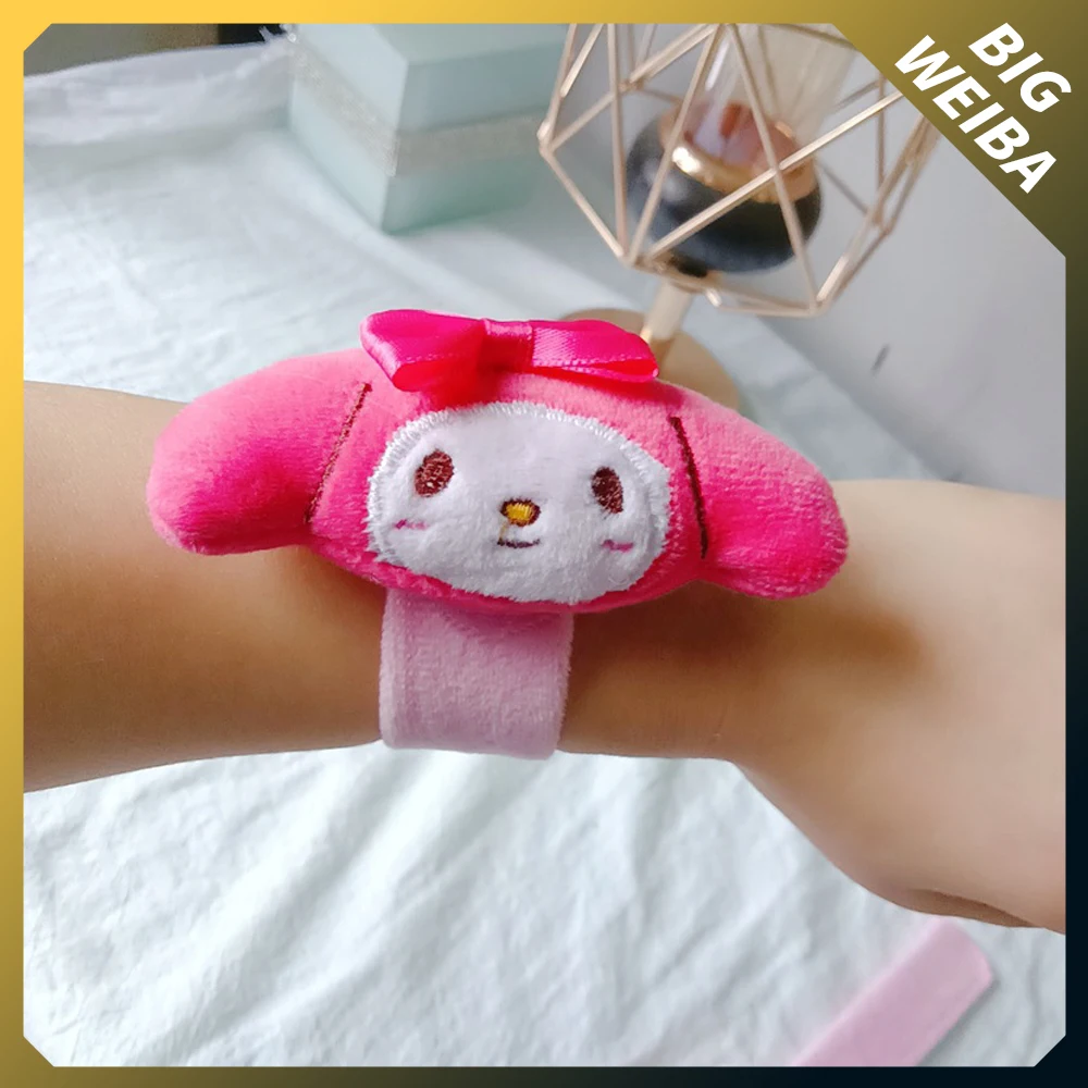 

Kawaii Sanrios Plush Wristband Bracelet Kittys Mymelody Kuromi Cinnamorol Doll Super Soft Pop Holiday Dress Up Birthday Gifts