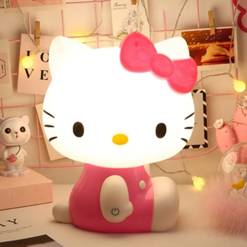 Новая креативная детская настольная лампа Sanrio Hello Kitty с милым мультяшным рисунком