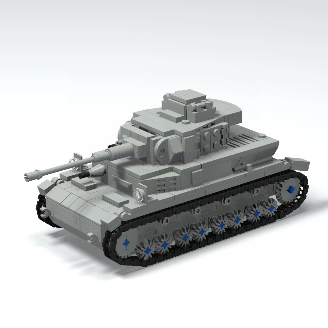 WW2 панцирный Танк IV ausf F2 военное оружие строительные блоки модель кубики moc 3
