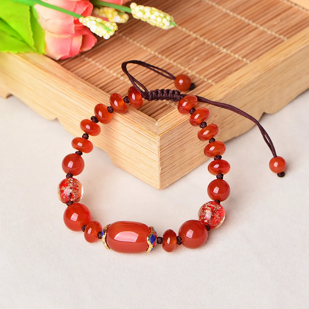 

Браслеты из красного нефрита, драгоценные камни, искусственные подарки, резная винтажная подвеска, дизайнерские браслеты из натурального с...