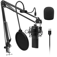 Fifine USB Condenser Microphone with Adjustable desktop mic arm shock mount for Studio Recording Vocals Voice  YouTube