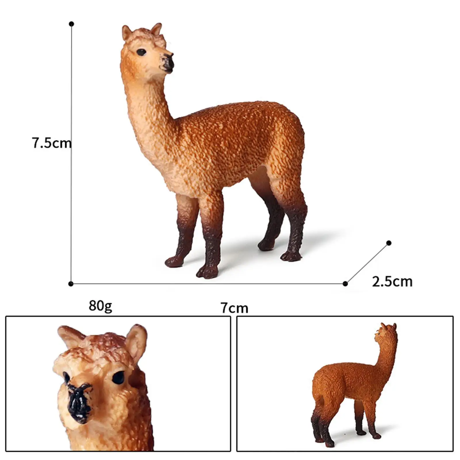 

Alpaca Figures Forest Jungle Animal Toy Cute Animals Model Kit Sculpture for Girls Boys Birthday Desktop Decoration Christmas