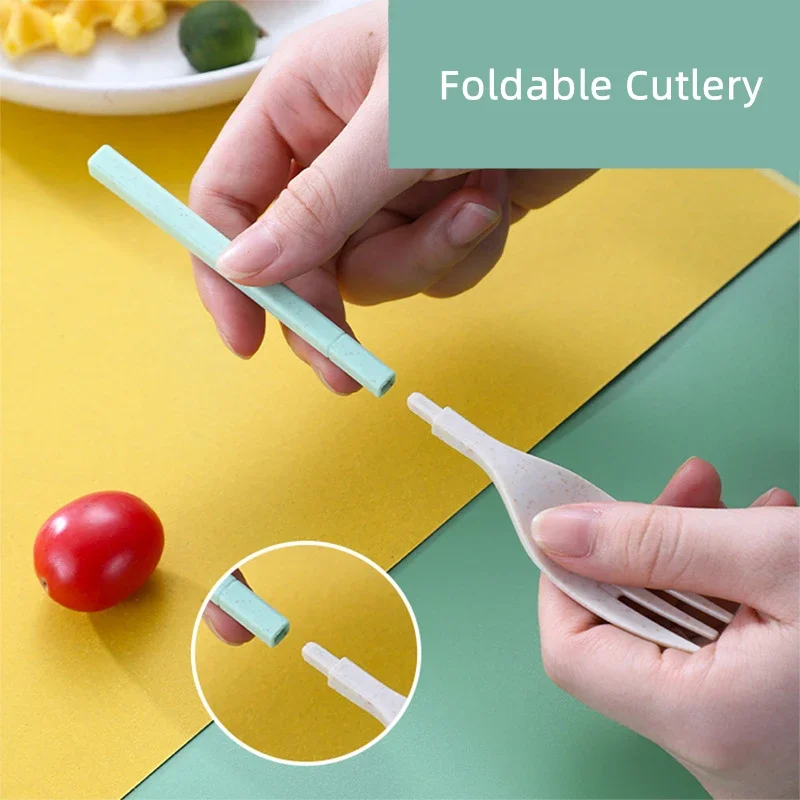 Складная ложка из пшеничной соломы 4 шт