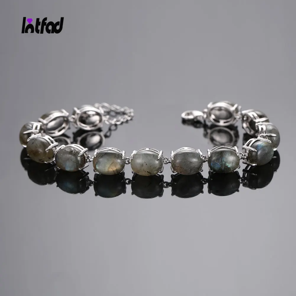 

Natural Labradorite Bracelet 925 Sterling Silver Bracelet Turquoise Amethyst Gemstone Bangle Party Anniversary Gift Jewelry