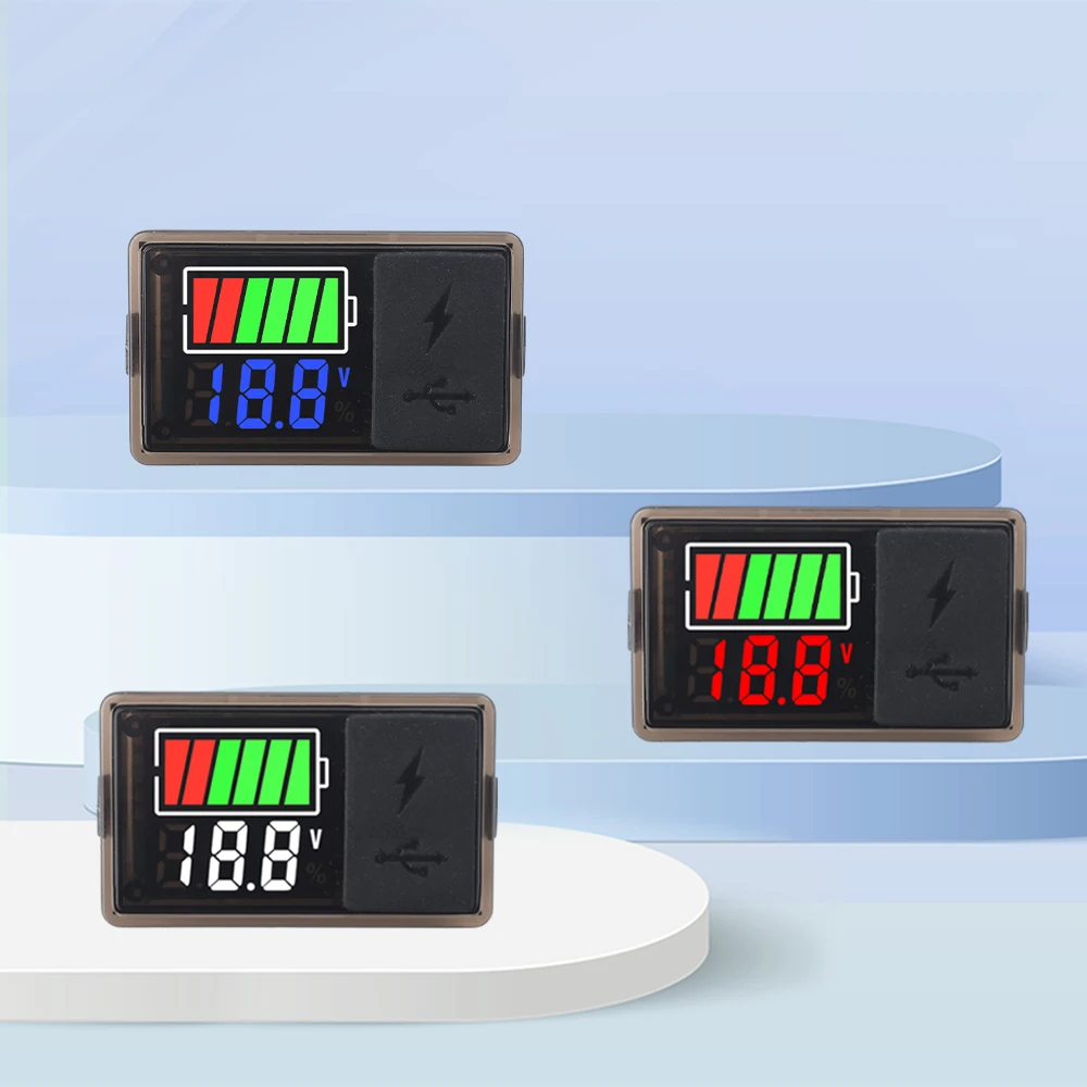 Type-c USB DC 8-30 В 4829 Вольтметр автомобильного аккумулятора Индикатор уровня заряда