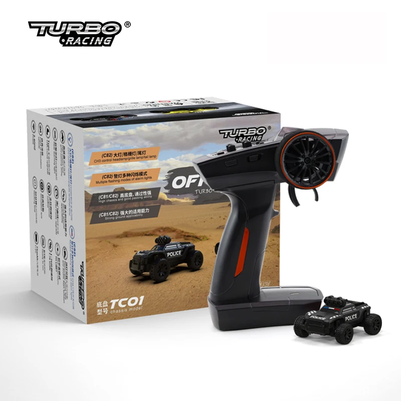 

Гоночный внедорожник Turbo Racing 1:76 C82 с дистанционным управлением, полная пропорциональная детская игрушка с тремя видами классных огней для детей и взрослых, подарок