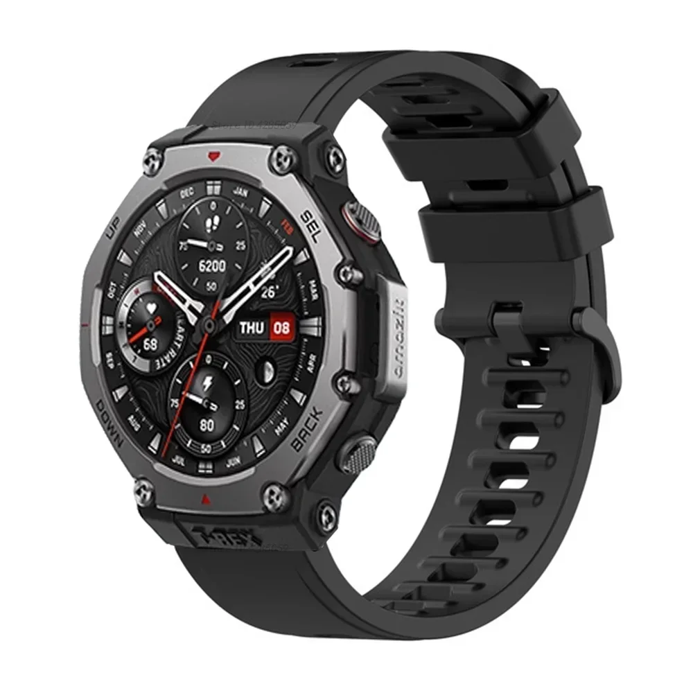 Фото Силиконовый ремешок для умных часов Amazfit T-rex 3, разъем для браслета, спортивный ремешок для Huami Amazfit T-rex 3, аксессуары для браслета №3