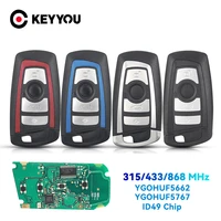 keyyou car remote key for bmw 5 7 f series fem bdc cas4 2009 2016 ygohuf5662 ygohuf5767 3 15mhz 434mhz 868 mhz 3 4 buttons