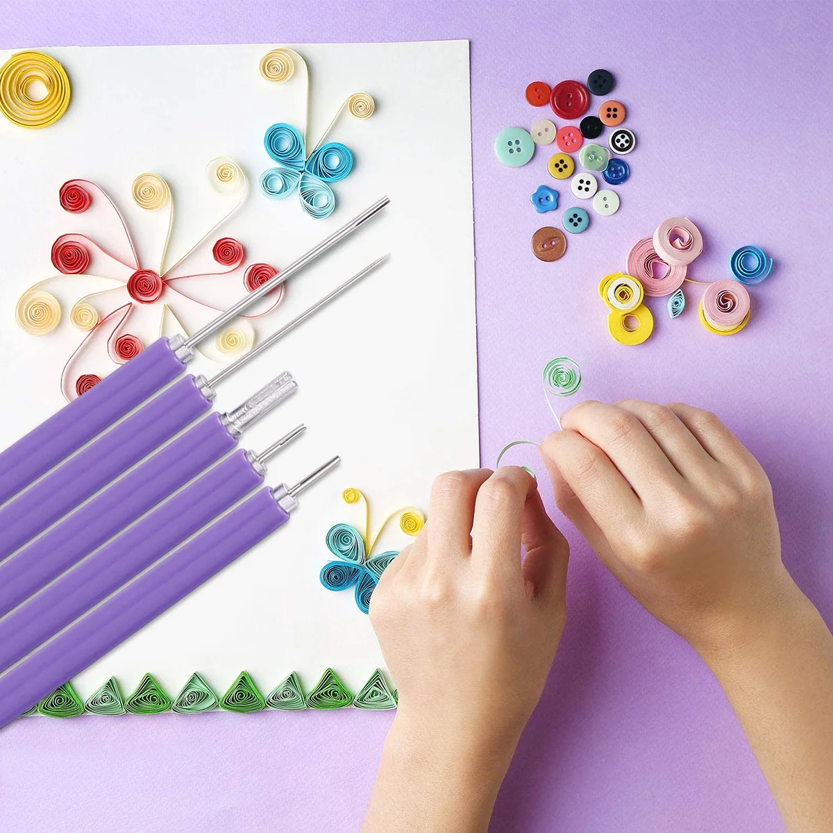 

Quilling Paper Pen Tool Set Diy Slotted Needle Rolling Ruler Tools Craft Curling Crafts Supplies Kits Home Design Drawing