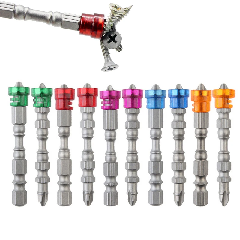 

5Pcs 1/4 Inch Hex Shank S2 PH2 Alloy Phillips Single Head Magnetic Screwdriver Bits Anti-Slip Drywall Electric Screwdriver Tools