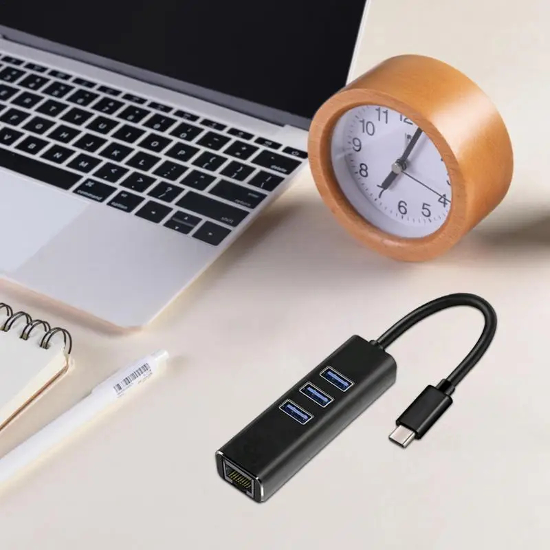 

Адаптер Ethernet с 3 портами USB 3,0 и USB Type-C на RJ45