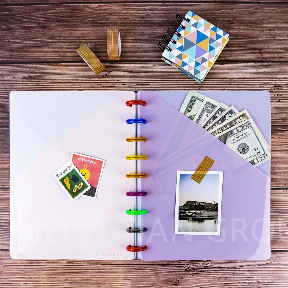 Разноцветная карманная папка с косым эффектом 5 цветов карманный Карманный