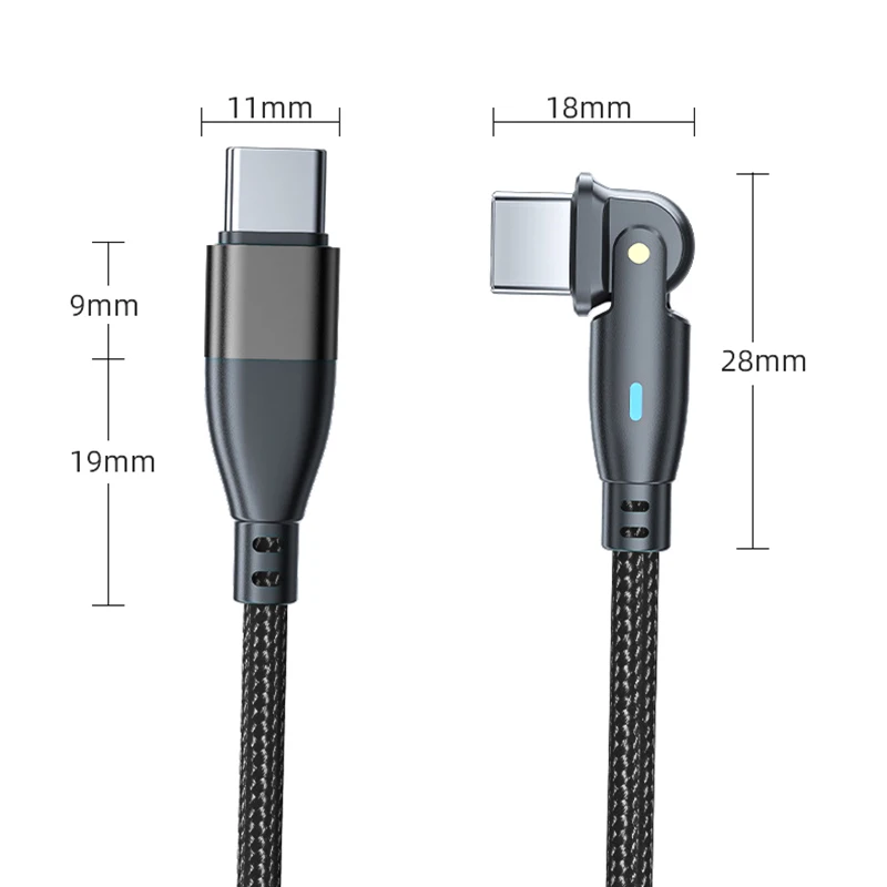 1/1 8/2 м USB C к кабелю типа PD100W 60 Вт Тип кабель для быстрой зарядки Samsung Huawei Xiaomi Macbook