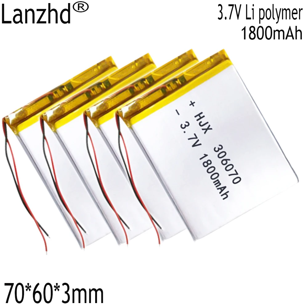 Литиевая аккумуляторная батарея 306070 1-10 шт