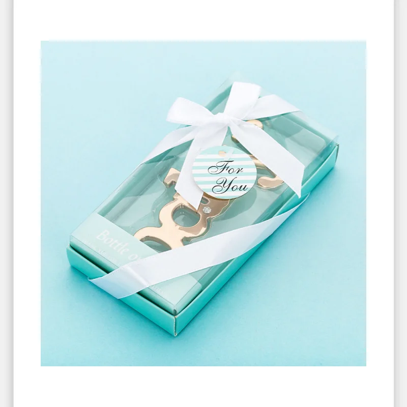 

200pcs Baby Shower favors Christening Small gifts Party Souvenirs return gifts Gold Letter Baby Bottle Opener NO465