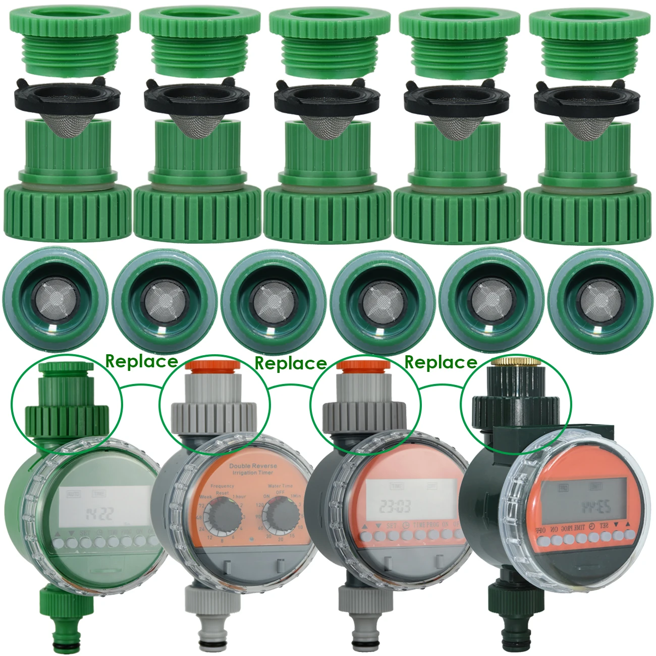 

3/4 Inch Tap Connector Repair Replacement Automatic LCD Display Watering Timer Irrigator Electronic Garden Irrigation Controller
