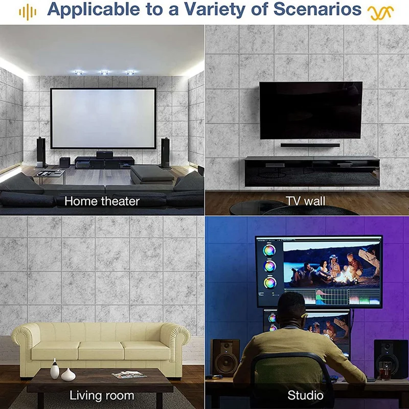 36 шт. самоклеящиеся акустические панели 12X12X0 4 дюймов