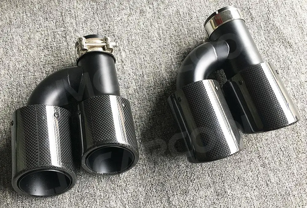 Наконечники для выхлопных газов заднего бампера из углеродного волокна