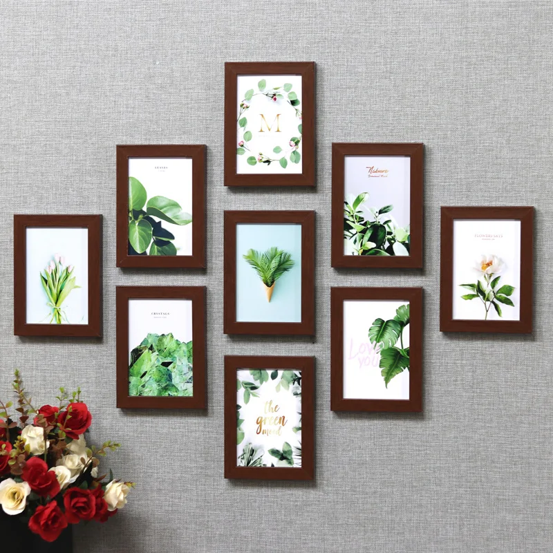 

2119 Liyou Simple wooden picture frame table 5 "6" 7 "8" 10 "A4 creative Chinese mounted wall picture frame