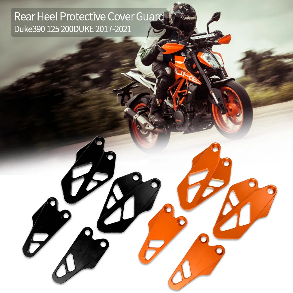 

Motorcycle Accessories Front Rear Foot Peg Footrest Rear set Heel Plates Guard Protector for Duke390 125 200DUKE 2017 2019-2021