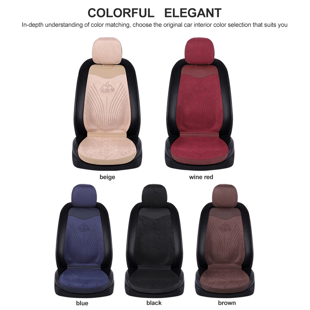 Car Seat Covers Mats For Jaguar X-Type F-TYPE XK(Only fit for two front seats) Accessories Suede Full Set Front Rear Rows  - buy with discount