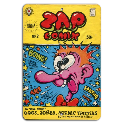 Металлическая табличка Zap Comix No.2
